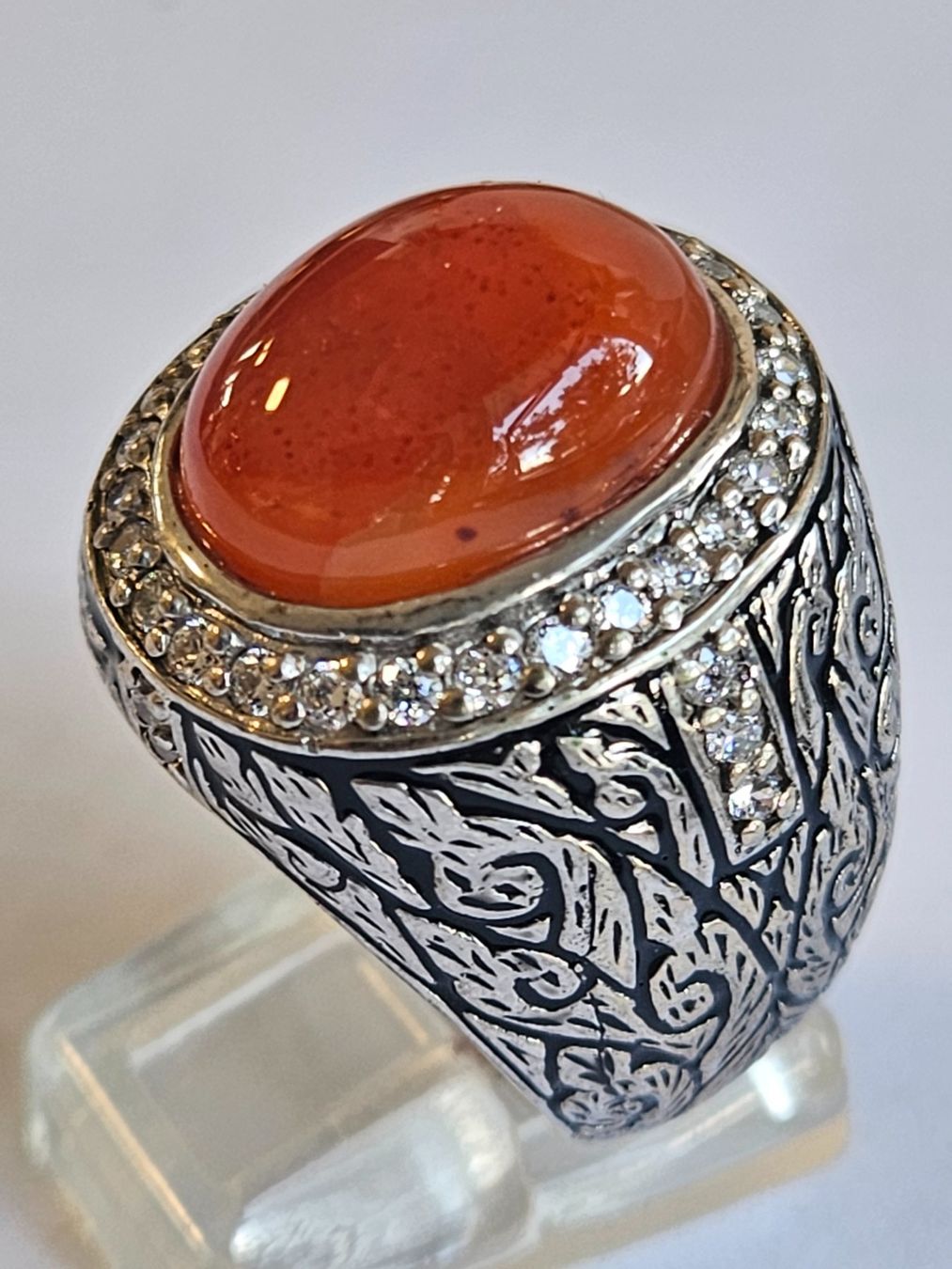 Anelli: Carneol cabochon Fingerring – Nuovo (secondo la descrizione) da Zürich venduto da Benedikt21 3