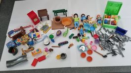 Lot de petites pièces Playmobil et marchand de glace