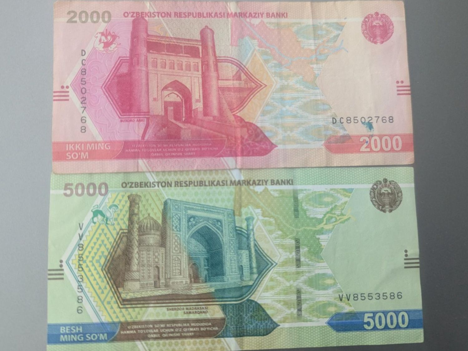 Banconote: Uzbekistan banknotes – Usato da Porrentruy venduto da jmbechir