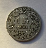 1901 1 Franken Silber