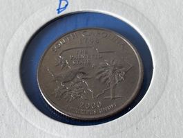 USA - ¼ Dollar "Washington Quarter" (South Carolina) 2000 D
