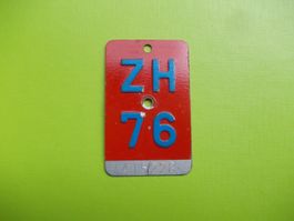 Zum 50. Geburtstag! ... Velonummer / Fahrradnummer ZH 76