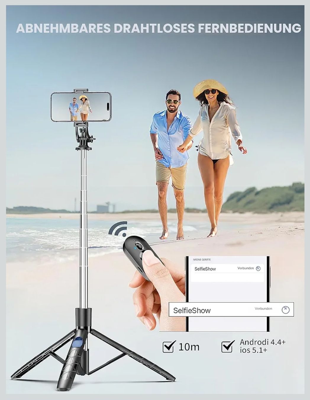 Treppiedi & Teste: 180cm Handy Stativ Ständer & Selfie Stick – Nuovo e nell'imballaggio originale da Rupperswil venduto da Cordi79 5