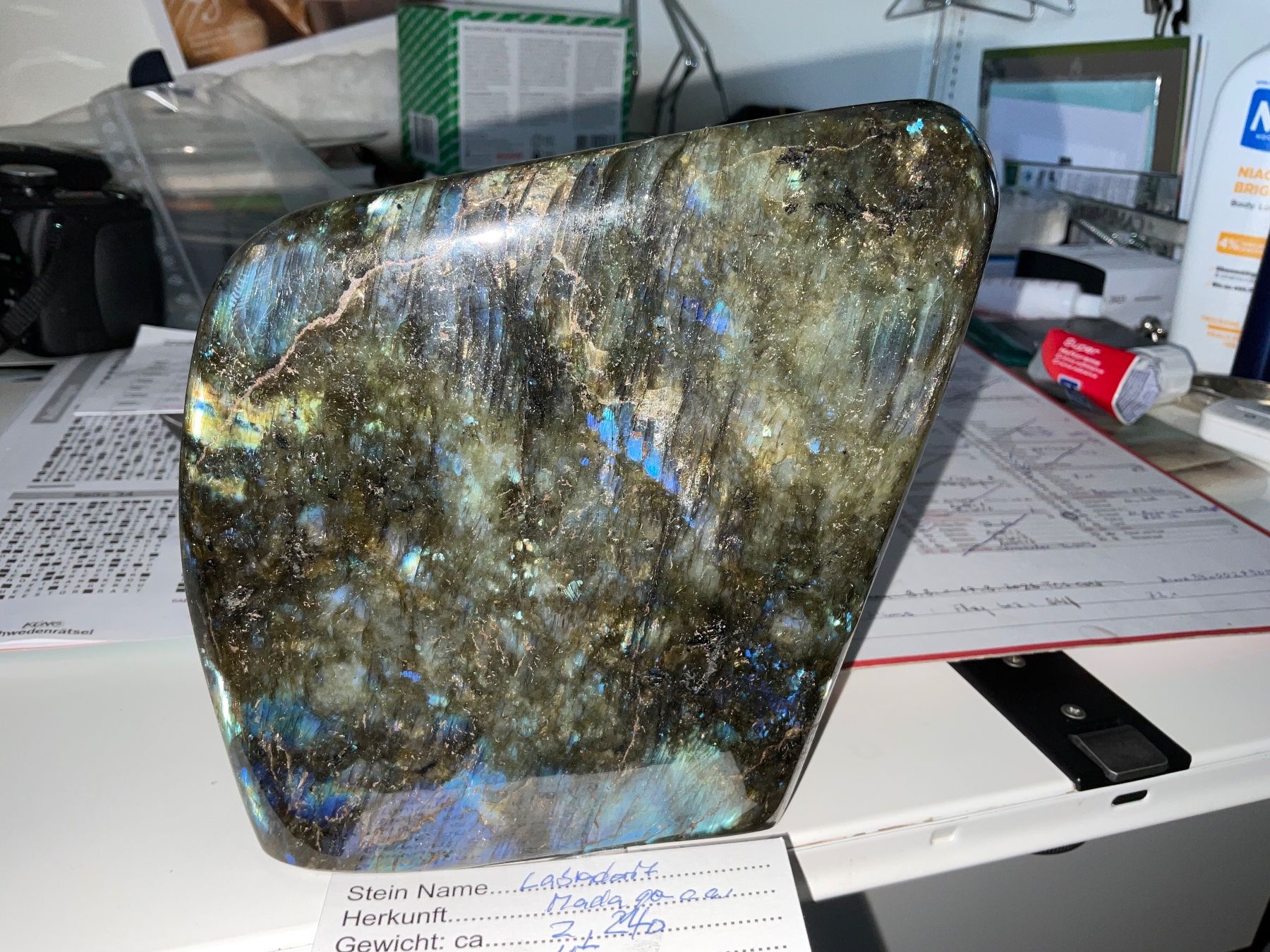 Minerali & Pietre curative: Labradorit beste QQualität – Nuovo (secondo la descrizione) da Gibswil venduto da MineralienJRS 3