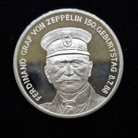 Medaille Zeppelin 150. Jahre Geburtstag 15,2gr. 999 Silber