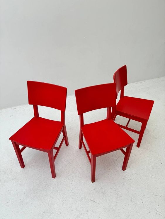IKEA Norvald Rote Stühle 3 Stück Kaufen auf Ricardo