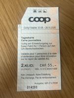 SBB Tageskarte gültig bis 28.10