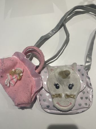 2 Mädchen Täschli: Umhängetäschli & Handtäschli, Rosa