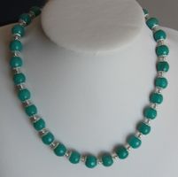 NEU: Blauquarz Edelstein Kette mit Edelstahl kein Aquamarin