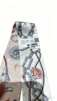 Hermes Twilly “C’est la fete”with chain and rose pattern new