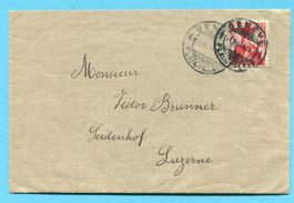Brief Genève 1914 nach Luzern mit Vignette