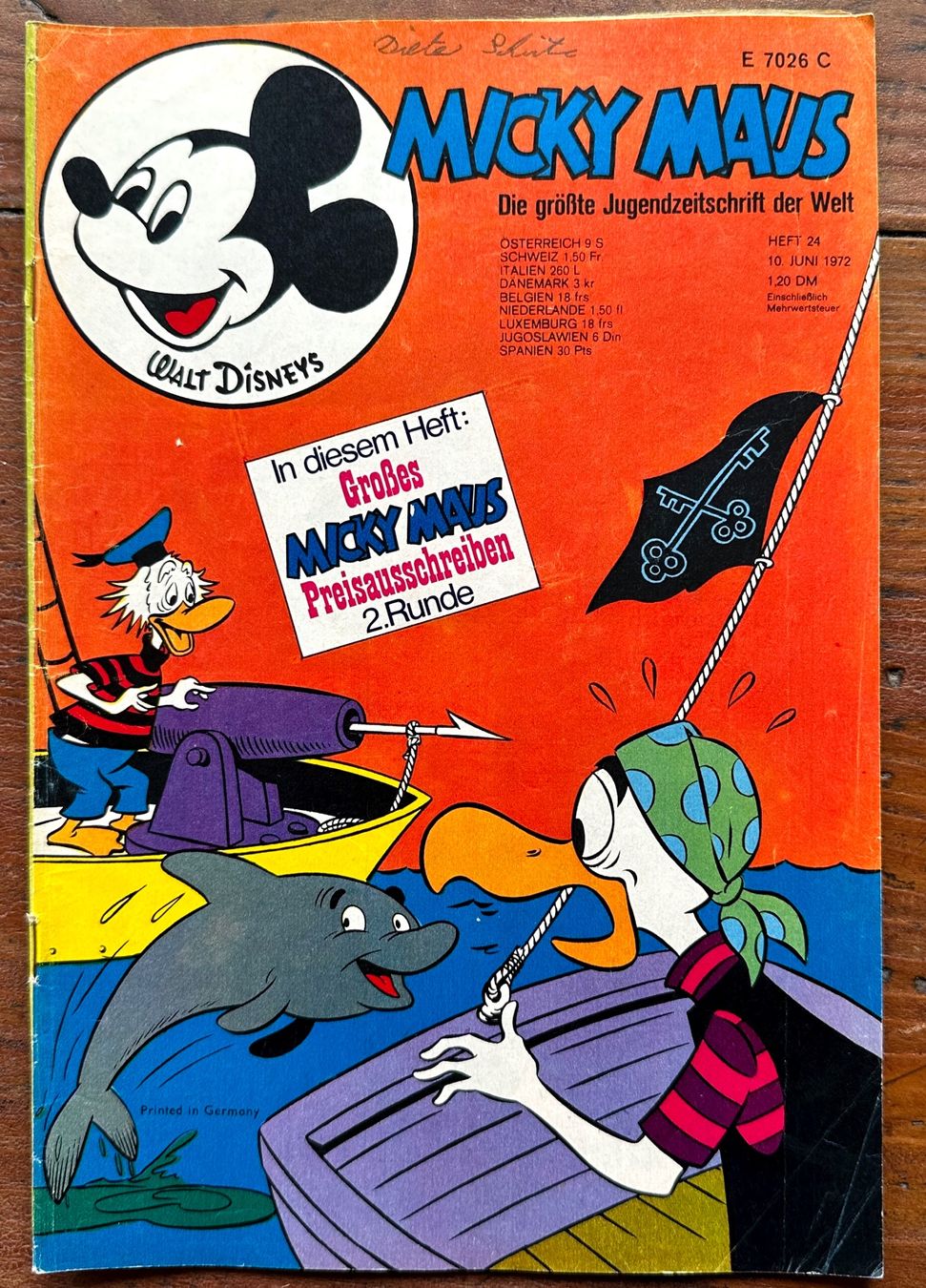 BD: Micky Maus Nr. 24   10.6.1972, hunderte Comics ab 1.- – D'occasion à Seltisberg par quadartswiss