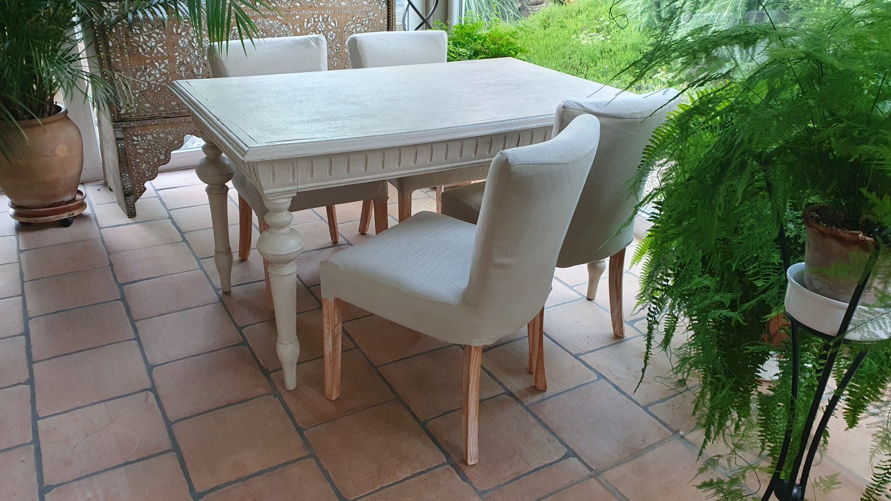Tavoli: Romantische Shabby Chic Essgruppe – Usato da Jona venduto da Lucie.P