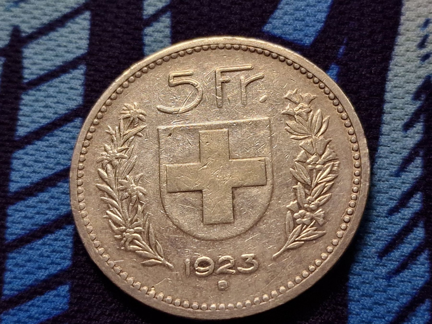 Tutti le monete: 5-Franken 1923 silber. – Usato da Zürich venduto da Moreira01 2