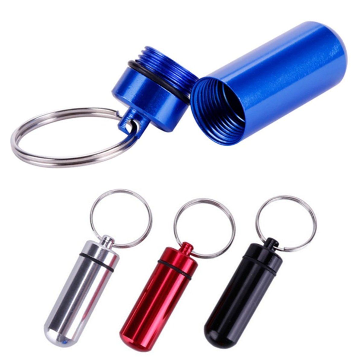 Contenitori & Simili: 4pcs Tragbare Aluminium Pillenbox wasserdichte Tablettendose – Nuovo (secondo la descrizione) da Thun venduto da nuonuo 1