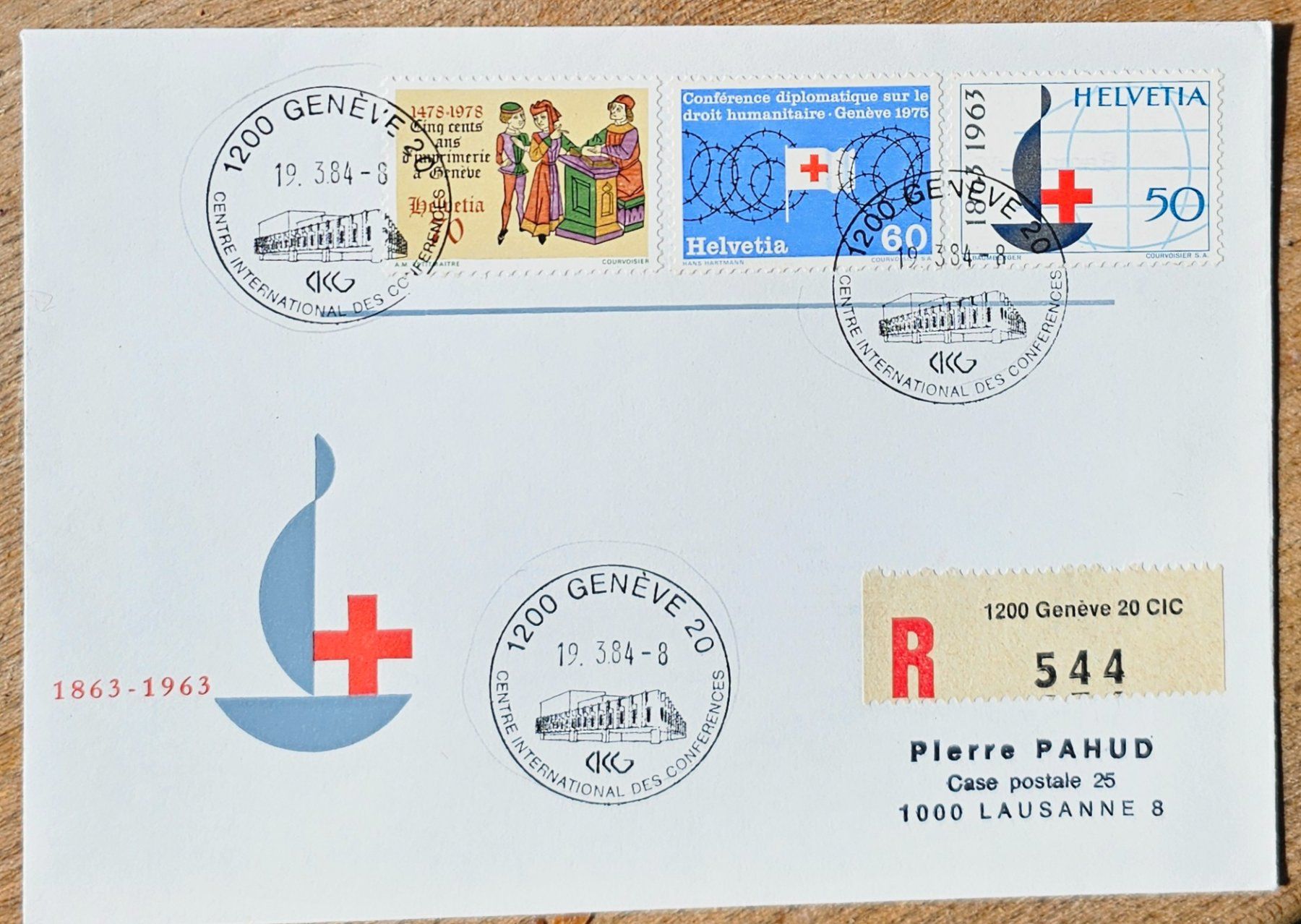 Alle Briefmarken: Sst Brief GENEVE CIC  19.3.84 – Neu (gemäss Beschreibung) aus Les Valettes von Nuba1