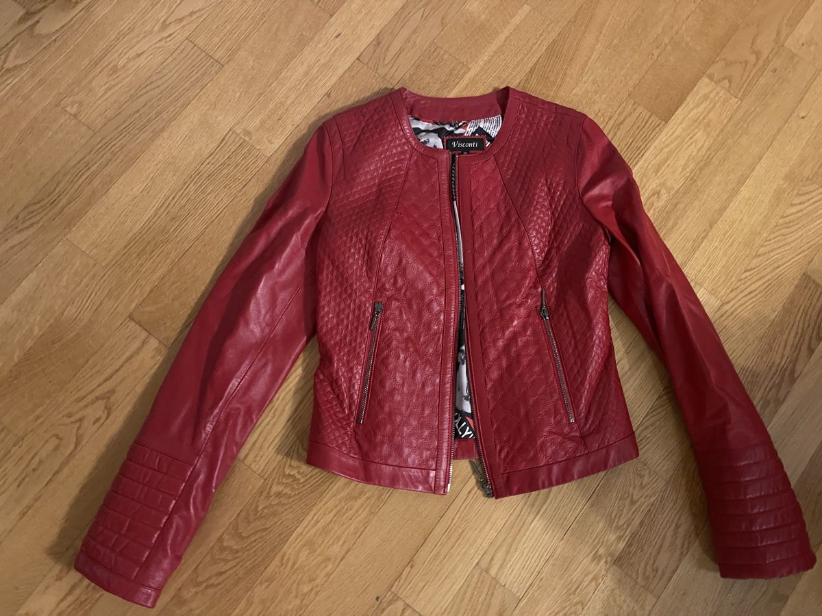 Giacche: Jacke Rote Lederjacke Visconti Gr. 38 – Usato da Rüschlikon venduto da leo_mwz2