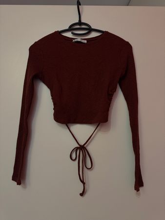 Crop top dos nu marron Pull & Bear - taille S