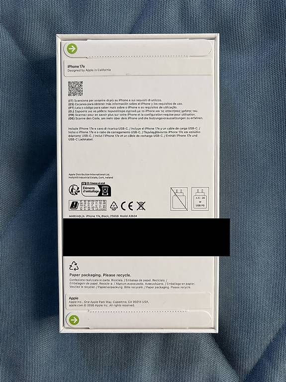 Telefoni cellulari / Smartphones: Apple iPhone 17e 256 Go Noir Neuf Scellé – Nuovo e nell'imballaggio originale da Les Avanchets venduto da aalexg 1