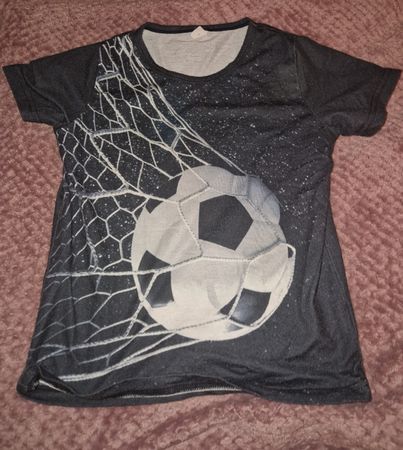 Fussball T-Shirt Tor Print Gr.130 