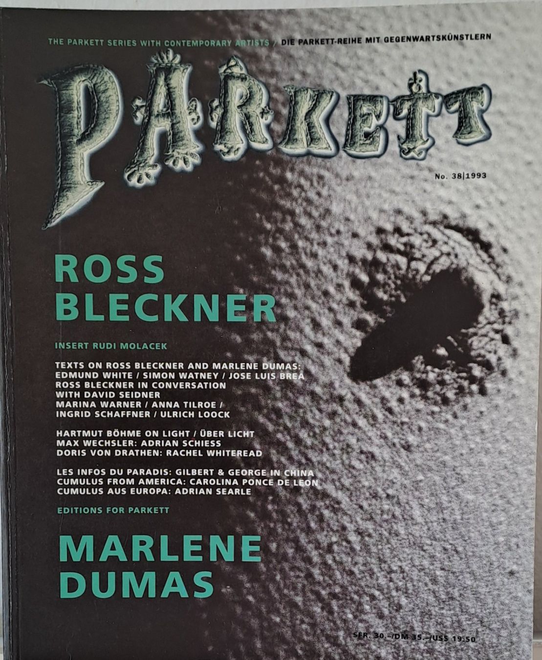 Riviste & Magazine: Parkett Ross Bleckner et Marlène Dumas No38 – Usato da Lausanne venduto da jol75