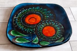 BURKART  -  Keramik  -  Platte  -  vintage  -  33cm