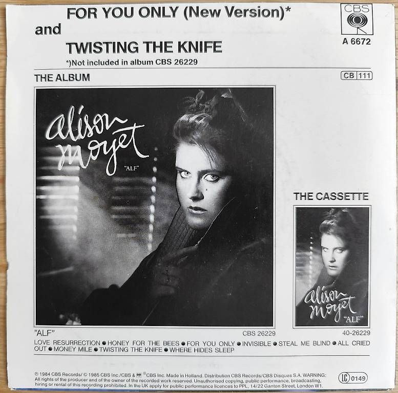Dischi in vinile: Moyet Alison Single Vynil 1984 – Usato da Oberwil BL venduto da NTS-TopShop 1