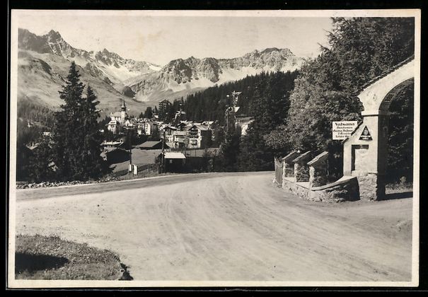 Ansichtskarten: AK Arosa, Ort mit Bergpanorama – Gebraucht aus Berlin von bartko-reher