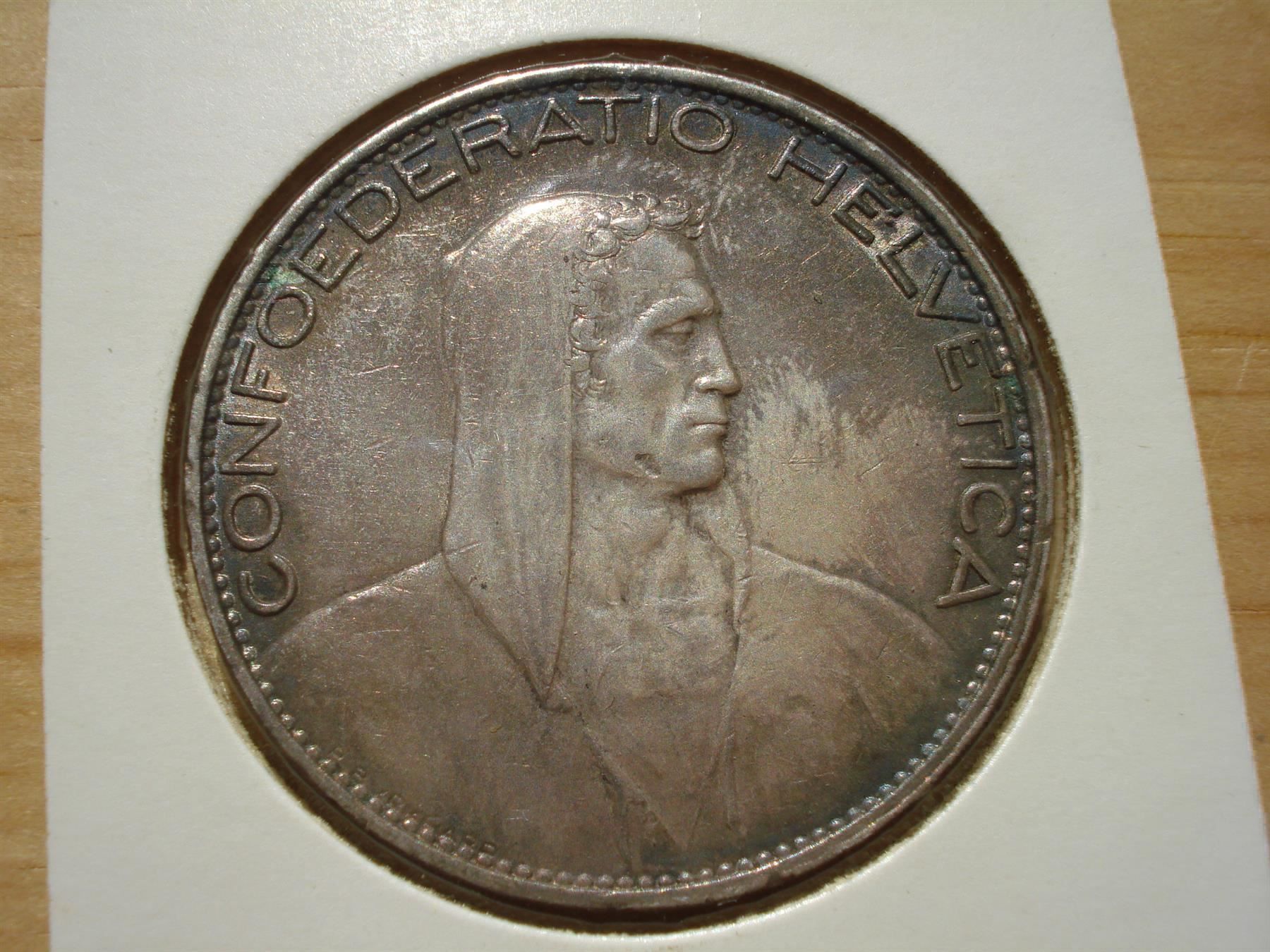 Alle Münzen: (49)  5 Franken  1925 – Gebraucht aus Erlach von Net-Coins 2