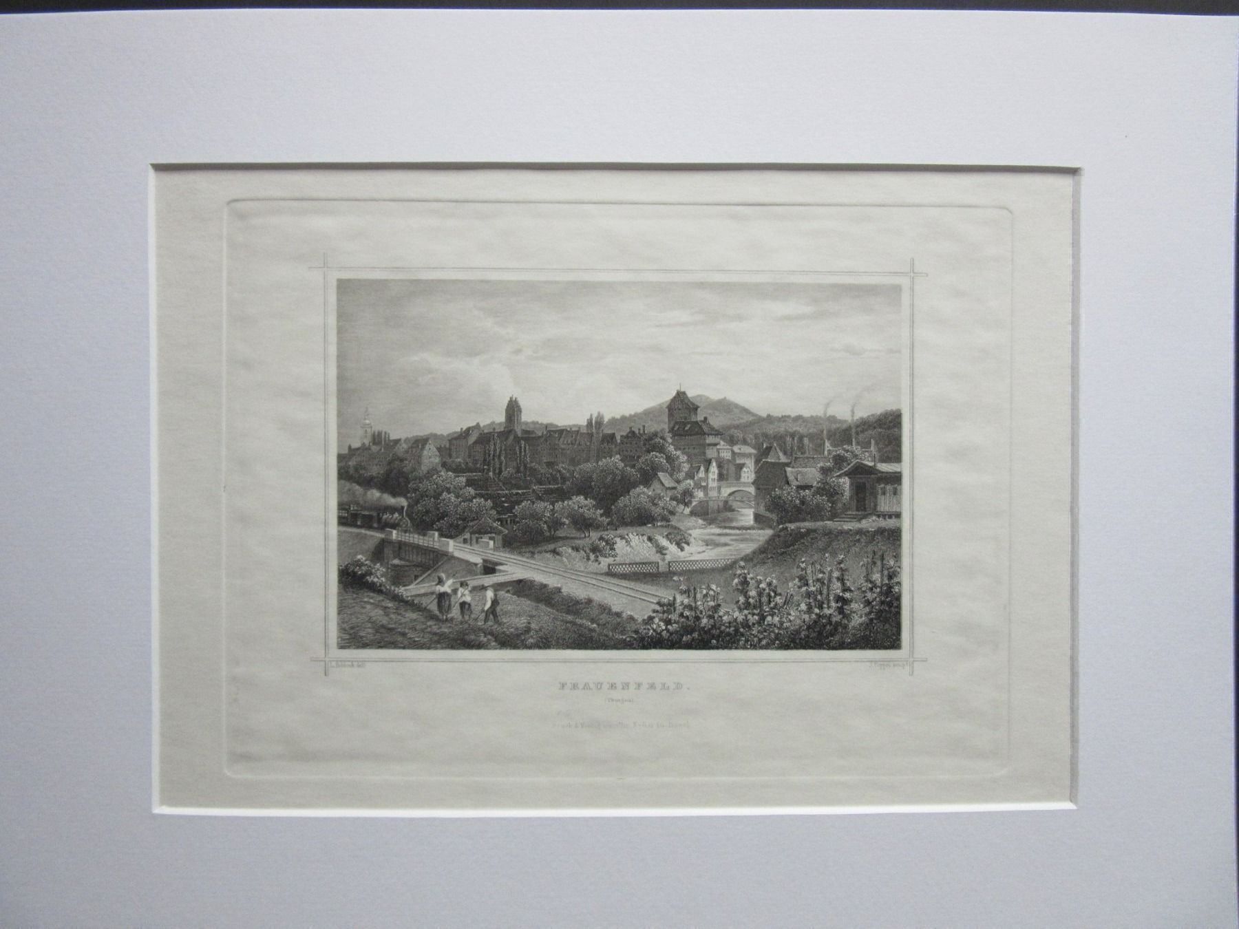 Stiche: FRAUENFELD STICH MIT PASSEPARTOUT – Gebraucht aus Gersau von kunst-online 1