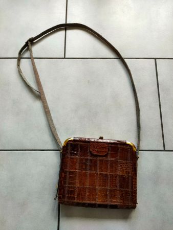 Vintage Krokodil-Ledertasche
