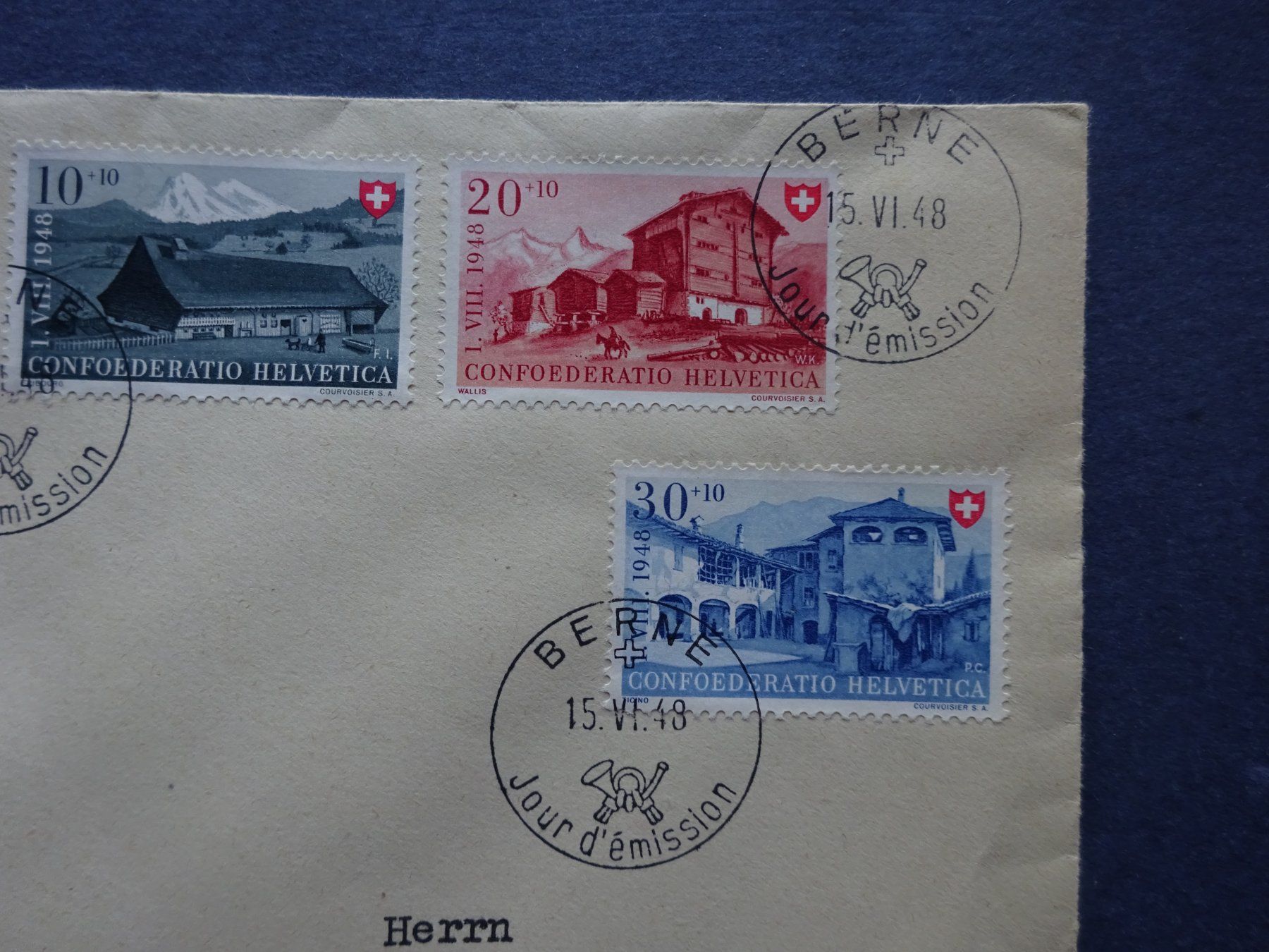 Tutti i francobolli: 1948 Pro Patria FDC BERNE - Illustriert – Usato da Appenzell-Steinegg venduto da adi1975 4