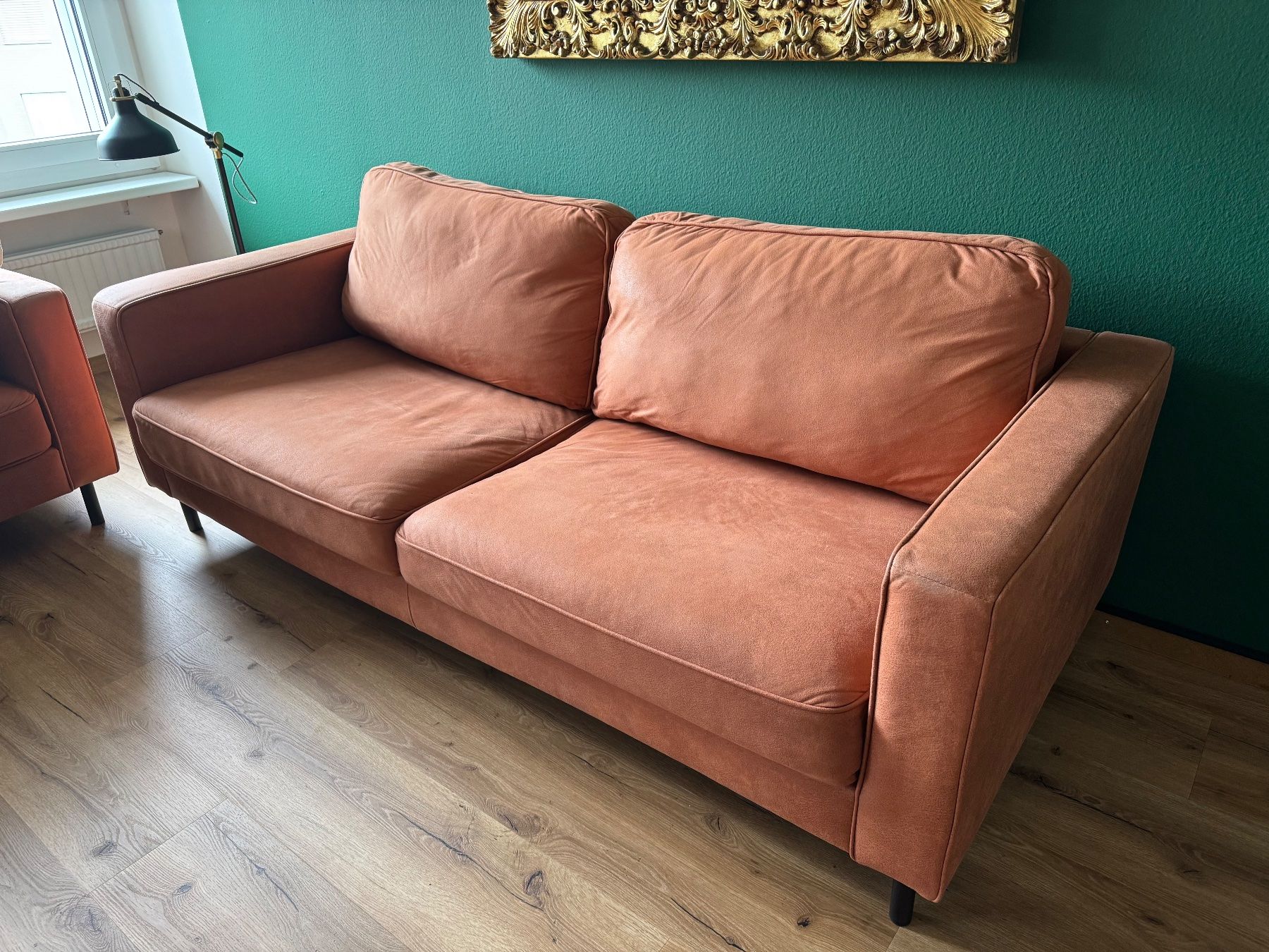 Divani: Sofa Set, Kunstleder Goldbraun – Usato da Luzern venduto da Luisa0708 4