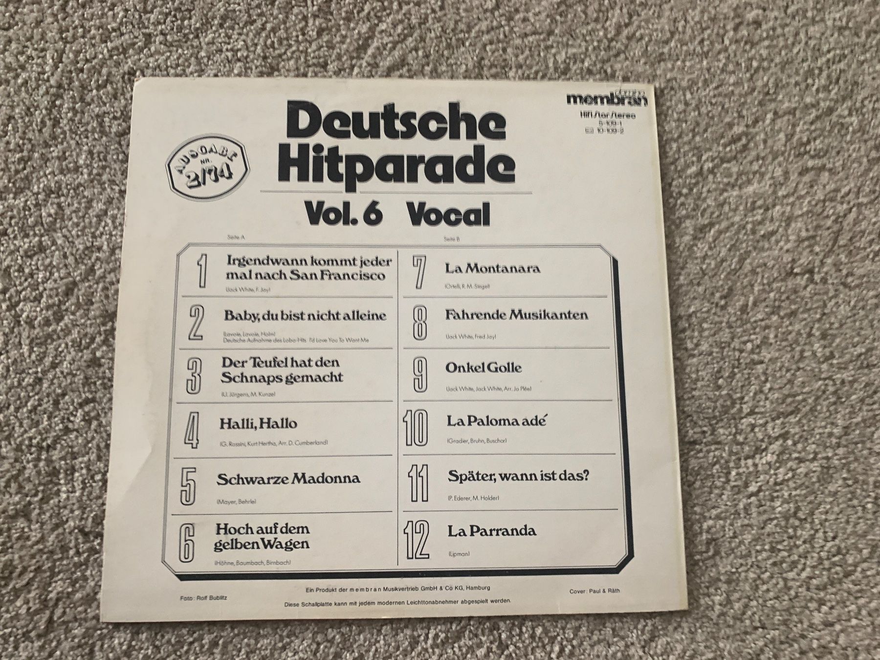 Dischi in vinile: LP Schallplatte deutsche Hitparade – Usato da Oberweningen venduto da Jogi2 1