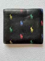 Polo Ralph Lauren Portemonnaie Geldbörse Ponyleder schwarz 