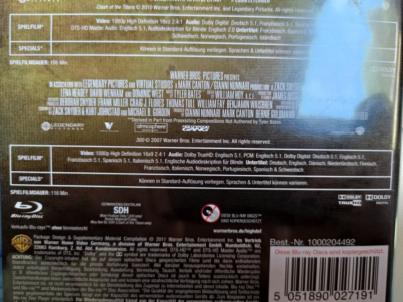 Tutti i DVDs: Kampf der Titanen & 300 – Usato da Liestal venduto da Kratzilla 4