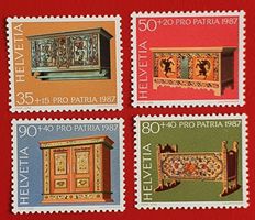 PRO PATRIA SATZ 215 - 218 1987** POSTFRISCH