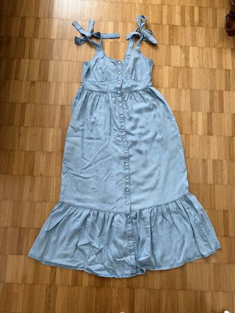LEVIS Kleid Jeansoptik Gr. S mit Rüschen Volant 