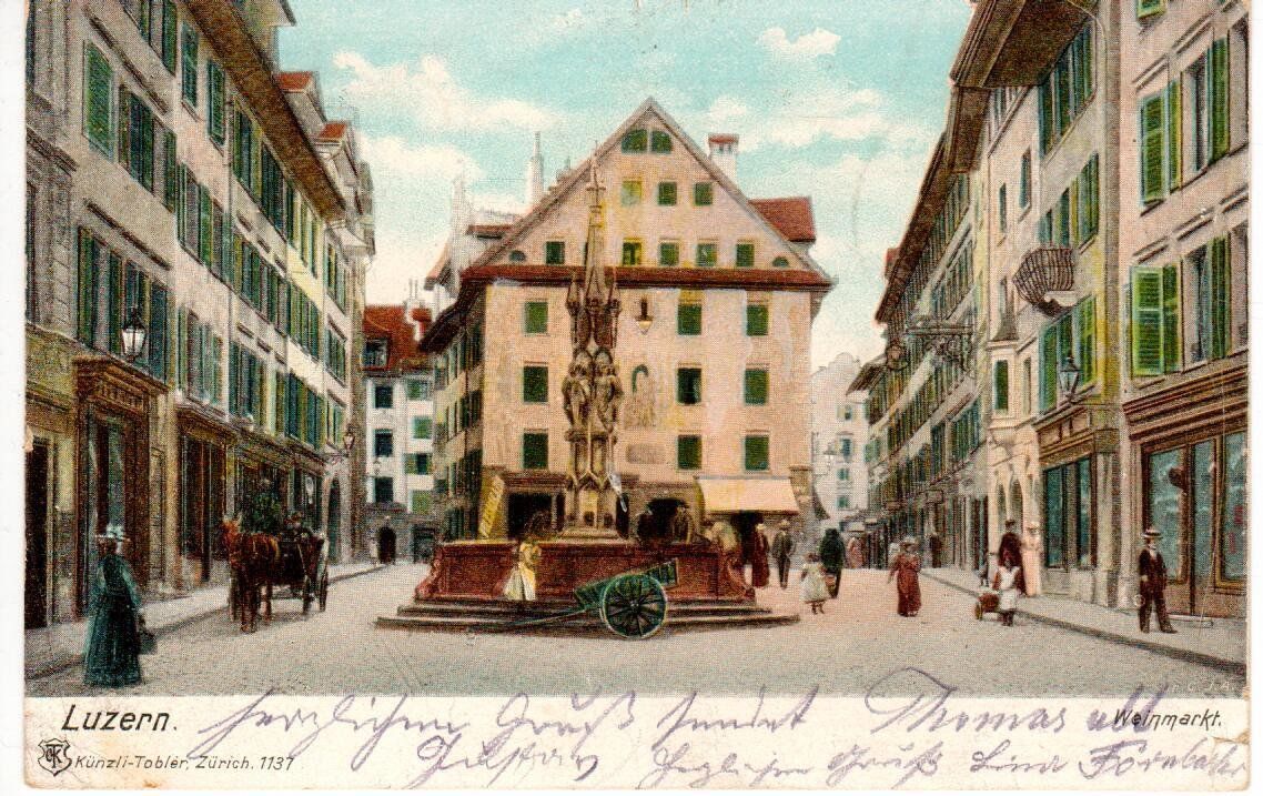 Ansichtskarten: Luzern 1907 – Gebraucht aus Wolhusen von Curver9