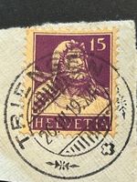 🏹 Tellbrustbild 15C. violett 1914/18 TRIENGEN 26.III.19-XII