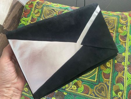 ROMANO ROMAGNOLI Nubuk Leder Clutch - Vintage 70er Jahre