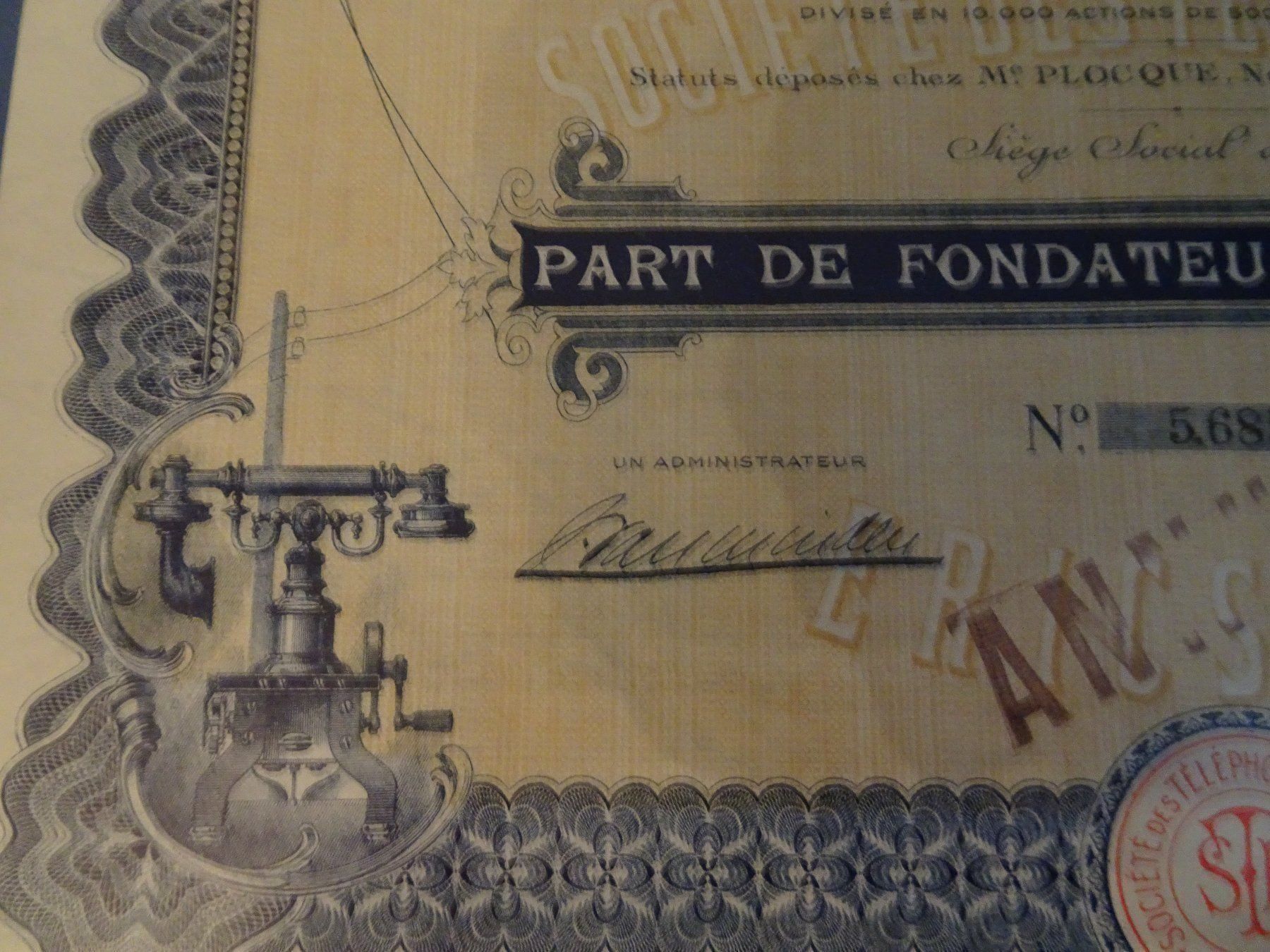 Telefoni: Historische Aktie Telefon Ericsson 1911 – Usato da Vitznau venduto da Mina60 3
