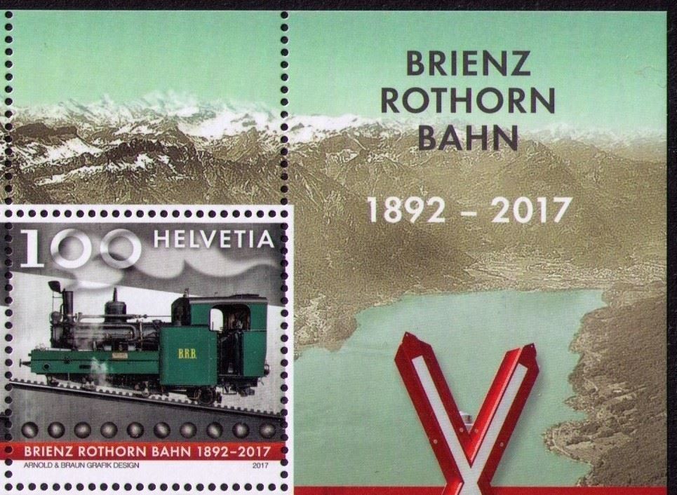 Tutti i francobolli: 2017_1631_BRIENZER ROTHORN BAHN_Dampflok_Bogen ** – Nuovo (secondo la descrizione) da Marthalen venduto da Ch_quality 2