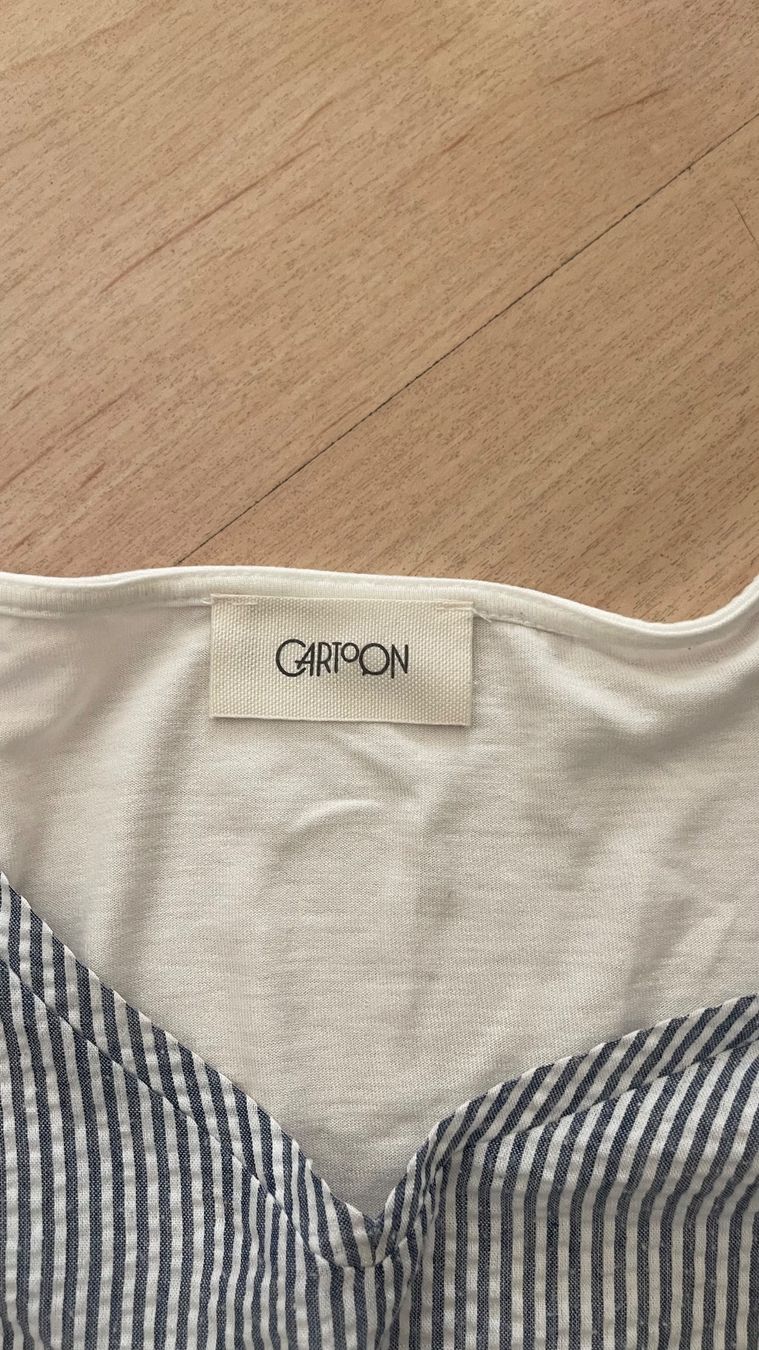 T-Shirts: CARTOON gestreiftes Oberteil mit Spitze Gr. 40 – Neu (gemäss Beschreibung) aus Wetzikon ZH von Schrungus 1