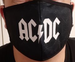 AC/DC Mundschutz Atemschutz Maske Textil, bequem waschbar