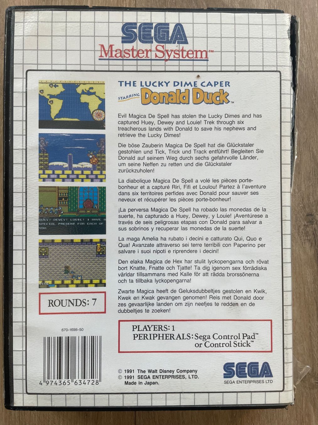 Giochi: Sega Master System - Donald Duck - The Lucky Dime Caper – Usato da Leissigen venduto da danyrichjr 1