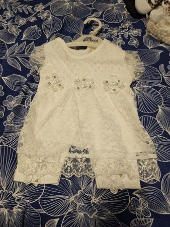 Spitzenoberteil mit Leggings, ca gr ca 62