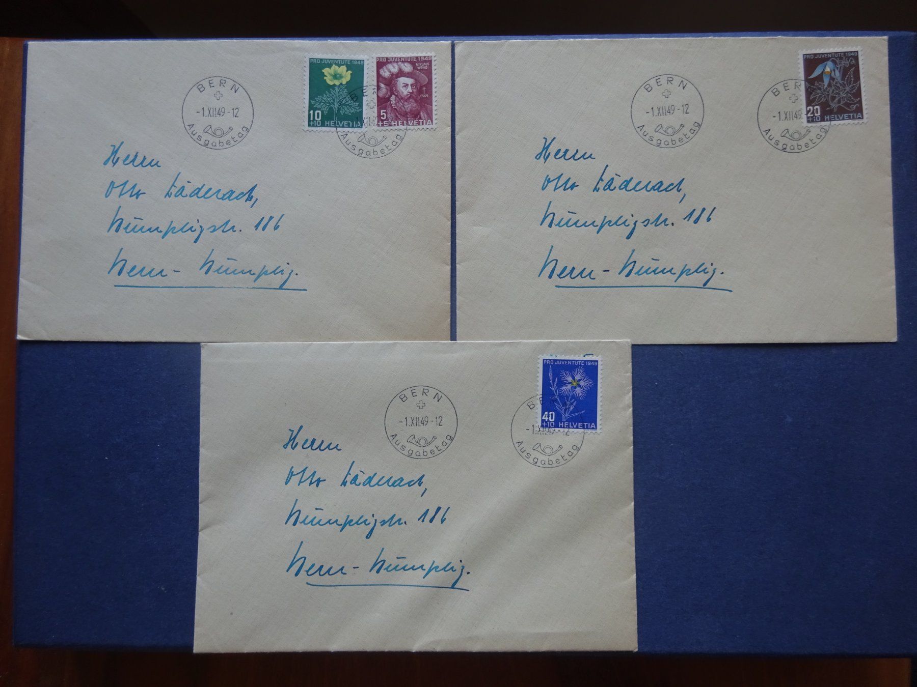 Tutti i francobolli: 1949 Pro Juventute FDC BERN – Usato da Appenzell-Steinegg venduto da adi1975