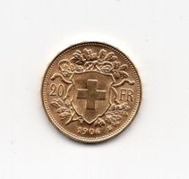 (744) 1904, 20 Fr. Goldvreneli, top stgl