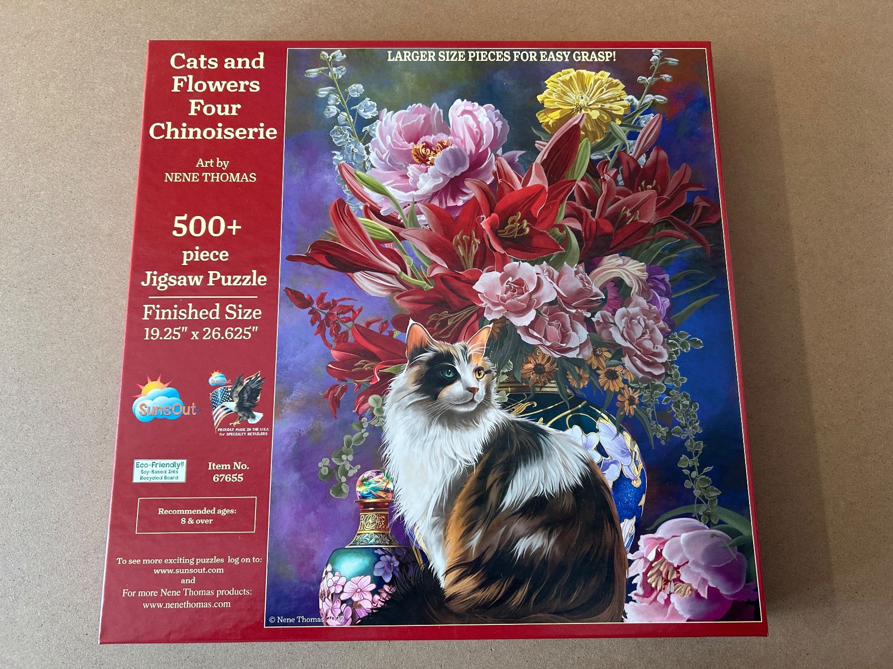 Puzzle: 500 Teile Puzzle Katze Blumen – Usato da Möhlin venduto da marina1997